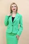 Plus Size - Collared Single Button Jacket-Smog