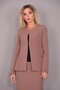 Oval Collar Classic Jacket with Side Pockets - Brown - 1043100 - 6