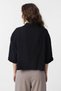 Black Crop Textured Women's Shirt - 4