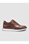 100% Genuine Leather Brown Lace-Up Men's Sports Shoes