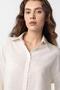 Ecru Crop Textured Women's Shirt - 3