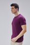 Men's Plum 100% Cotton Crew Neck Short Sleeve Knitwear Sweater Trist-7106 - 6