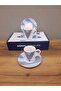 Güral Porcelain Camelia Coffee Cup Set 4 Pieces for 2 Persons - 6