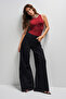 Women's Black Color Hera 1W41 Palazzo Fit Loose Fit Denim Jean