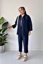 Linen Double Suit Navy Blue - 2