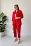 Linen Double Set Red - 2
