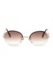 Cbp1027 Belli̇ne Brown Frameless Unisex Daily Eyeglasses. - 5