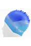 Adult Multicolor Silicone Swimming Cap Blue 8- 0616915334