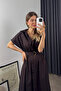 Bitter Brown Belted Shirt Dress - 4