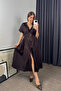 Bitter Brown Belted Shirt Dress - 2