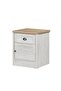 Cambridge 1 Drawer 1Door Nighstand Multifunctional Bedside Table-Oak & White Oak L45xW40xH60cm - 5