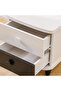 Panda 2 Drawers Nighstand Multifunctional Bedside Table-White & Black L45xW40xH47.6cm - 3