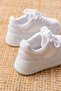 Sp-190 White Garni Laced Mesh High Sole Casual Sports Shoes - 4