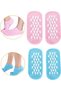 Moisturizing Gel Socks for Dry Cracked Feet (Women Size, Blue & Pink)