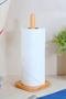 Square Bamboo Countertop Paper Towel Holder Stand, Napkin Holder Stand - 3