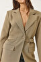 Women's Mink Belt Detailed Lined Blazer Jacket 8132 60283134 - 5