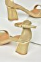 U 820231509   Gold Thick Heeled Women's Shoes - 5