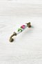 Antique Yellow Metal-Real Porcelain Flower Pattern 96 mm Furniture/Cabinet/Garment Closet/Doors/Cover/Kitchen Handle - 4