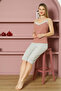 Striped Capri Pajama Set - 3
