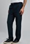 New Beach Chino Normal Waist Regular Cut Straight Leg 100% Cotton Navy Blue Men's Trousers - 3