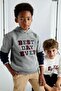 Boy's 8-18 Years Old Embroidered K Hooded Sweatshirt 7444 Smoked