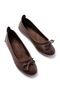 6101 Brown Daily Bow Women's Ballerinas - 4