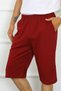 Moda Stripe Men's Cotton Lacoste Capri with Pockets Claret Red 27554 - 3