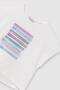 Girl's 8-18 Years Old Patterned Short Sleeve T-Shirt 6026 Ecru - 4