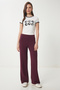 Wide Leg Modal Sweatpants Mürdüm Lub0093