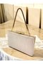 Ten Nude Stone Handle Color Non-Marking Glittery Satin Women's Evening Dress Bag