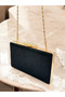 Black Color Non-Marking Glitter Satin Women's Evening Dress Bag - 3