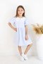 Girl Cotton Bebe Collar Seersucker Dress 4-10 Years - 5