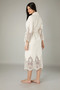 Satin Bias Lace Bamboo Cotton Bathrobe - 2
