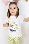 Girl's Heart Printed Tights Top with Printed Bow Detail Bottom Top Set - 7
