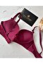 Jennifer Balensiz Push-Up Supported Laser Cut Seamless Front Tie Attractive Daily Bra - 5