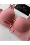 Jennifer Balensiz Push-Up Supported Laser Cut Seamless Front Tie Attractive Daily Bra - 3