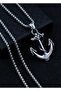 Premium Men's Necklace with Seaman's Anchor Figure - 2