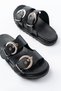 Dm-6010 Daily Women's Slippers with Black Buckle Accessories - 4