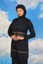 Moda Çizgi Women's Full Coverage Hijab Swimsuit Navy Blue 31061 - 3