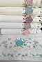 Velvet Dual Border 3D Embroidered 100% Cotton 50X90 cm Hand Face Towel (6 Pieces) - 2