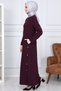 Ferace with Bead Details on the Sides Mdc2151 Purple - 4