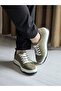 Melinta Khaki Green Genuine Leather Casual Men's Shoes