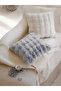 Bubble Rabbit Fur, Soft, Double-Sided, Fluffy Cushion Cover with Hidden Zipper 40X40 Gray - 2