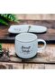 A set of a cup, spoon and saucer, available in two colors: white and pink. - 3
