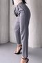 Women's Elise High-Waist Tapered-Leg Shaping Stretch Fabric Trousers with Elastic Back - 6
