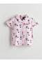 Pink Printed Girl's Shorts Pajama Set - 2