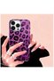 Apple iPhone 12 Pro Max Compatible Case Zebana Luxe Leopard Silicone Case Purple - 2