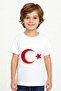 Turkish Flag Moon Star Printed White Short Sleeve T-Shirt
