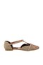 Powder Pink/Tan Women's Ballet Flats B726881802 - 5