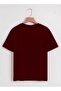 Unisex Organic Oversize Are You Ok Honey Printed Basic T-Shirt - Claret Red - 2